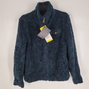 Pendleton Blue Full Zip Long Sleeve Teddy Sherpa Sweater S